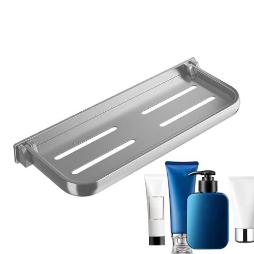 Estante de Pared Plegable | Estante de Aluminio Flotante de baño, Rejilla de Panel plega ble, estantes Plegables montados en la Pared para exhibición, baño para de Noche