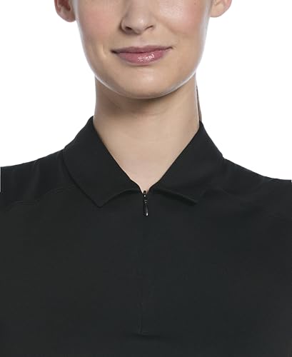 Image of PGA Tour Women's Airflux Sleeveless Quarter Zip Golf Polo Shirt Moisture-Wicking Fabric