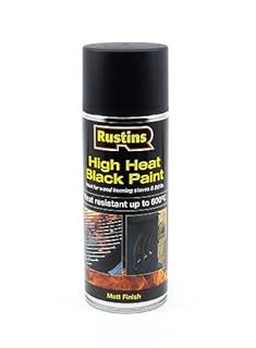 RUSTINS High Heat Black Paint 400 ml (Pack of 1) Spray