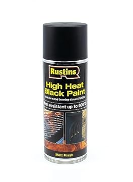 RUSTINS High Heat Black Paint 400 ml (Pack of 1) Spray