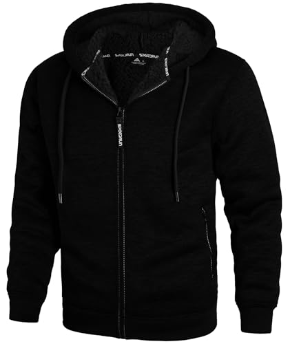 ZITY Men’s Zip Up Fleece Sherpa Hoodie