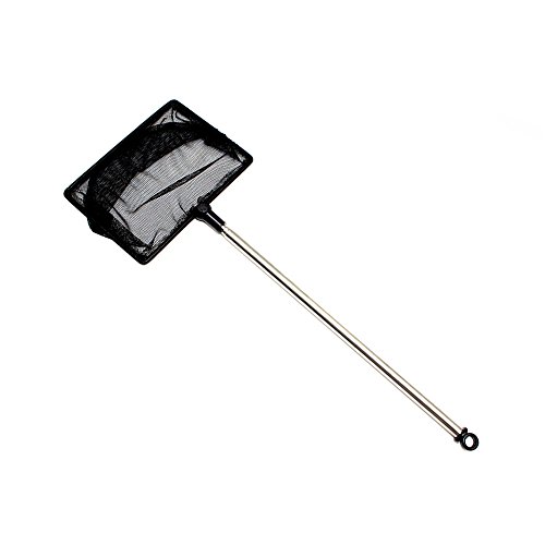 Uniclife Red de Peces de Acuario de 11,5 cm con Mango telescópico de Acero Inoxidable Red Cuadrada más Grande con Red de...