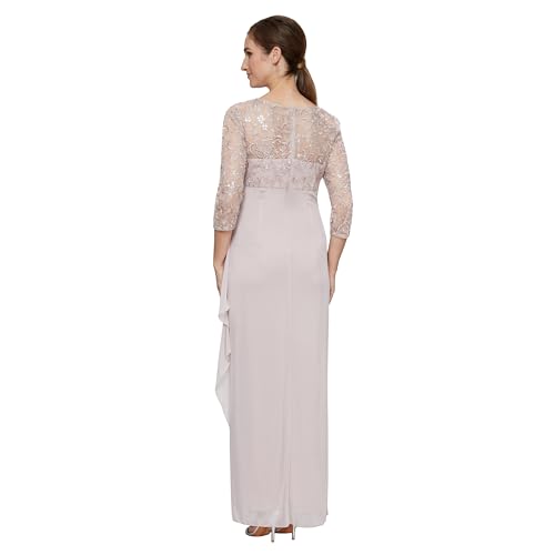 Image of Alex Evenings Womens Long Lace Top Empire Waist Dress
