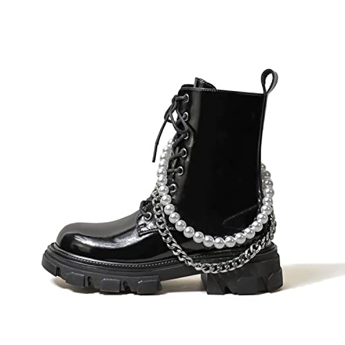 Image of 2 PCS Metal Pearl Boot Bracelet Shoe Chain for Women | Decorative Pearl and Metal Chain Shoe Accessory for Boots, Lace-Up Footwear and Casual Wear (Silver-White)