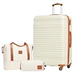COOLIFE Suitcase Large, 28-Inch Luggage Sets 3 Piece Suitcase Set ABS Hard Shell, Luggage High Capacity with Expandable Travel Duffels Bag ＆ Toiletry Bag Included TSA Lock and Spinner Wheel for Travel