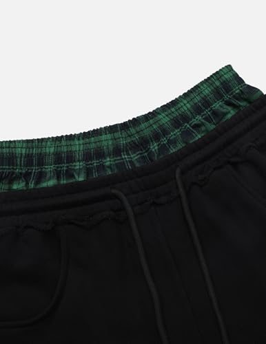 Image of Aelfric Eden Baggy Wide Leg Sweatpants for Women Men Double Elastic Waisted Streetwear Y2K Casual Trouser with Pockets