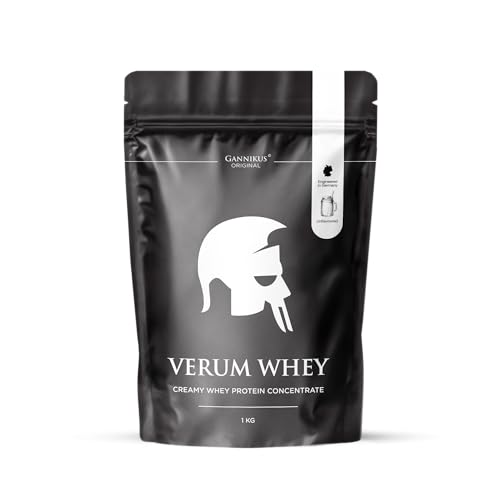 GANNIKUS Whey Protein - 1 kg - Extra Cremig - Produziert in Deutschland aus regionaler Milch - Eiweißpulver zum Muskelaufbau Abnehmen - Beutel Geschmacksneutral)