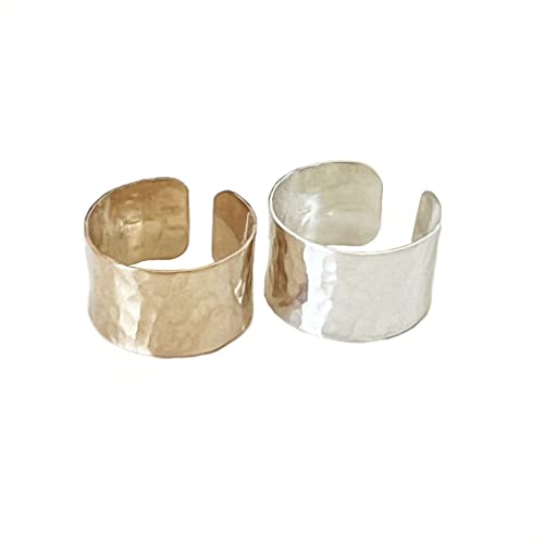 Toe Rings & Things | Super Wide Band Toe Ring In Sterling Or Gold Fill | Adjustable 10Mm | Unisex (Gold Filled) #TOP7