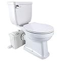 700PRO Upflush Toilet with Macerator Pump For Basement, Two Piece Macerating Toilet for Bathroom/Toilet/Sink/Kitchen, Powerful & Quiet Pump Rear Discharge Elongated Toilet Bowl, Nano-Glazed Surface
