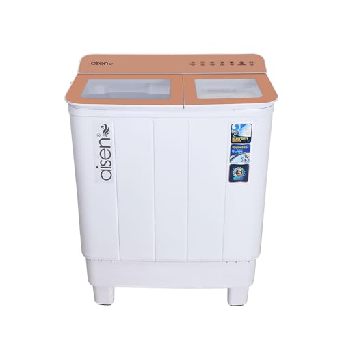 Image of AISEN SEMI Washing Machine 7.0 Kg Toughened Glass Top (GOLDEN GLASS) A70SWT640