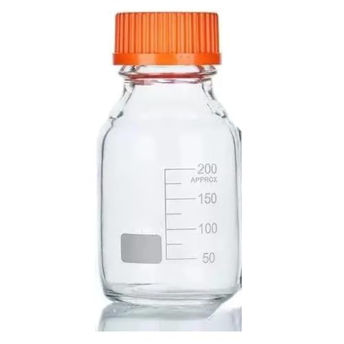 Bouteille réactif laboratoire 500ml ambre transparente verre flacon bouchon jaune bleu