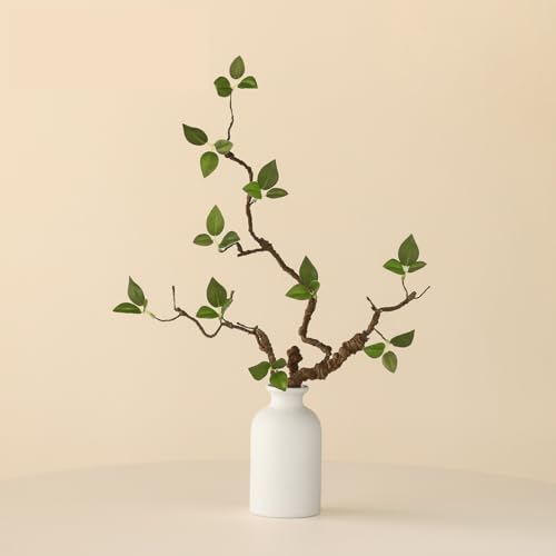 Simulation décorative de fausses fleurs en pot avec vase céramique stable - 4