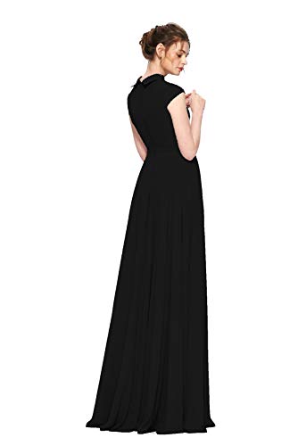Image of Solid Pure Georgette Stitched Flared /A-line Floor Length Gown