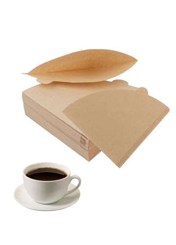 Earthel 100Pcs Coffee Filter Papers, Size 01 Disposable Coffee Filters V-Shaped for Coffee Dripper, Pour Over Coffee Maker, Ceramic Flat-Bottom Filter Cup, American Coffee Pot, V60 Filters Cup