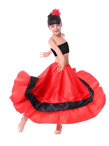Linyuir Kleid Mädchen Spanisch Kind Mädchen Kostüm Flamenco...