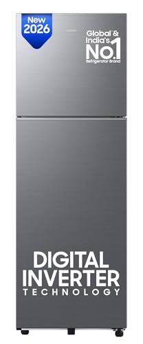 Samsung 256 L, 3 Star, Digital Inverter Frost Free Double Door Refrigerator (RT40H30W3THL, Refined Inox, 2026 Model) preview 1
