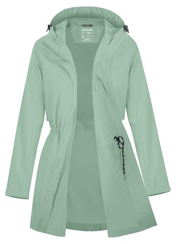 Imperméable pour femme long veste de pluie softshell légère contre les averses