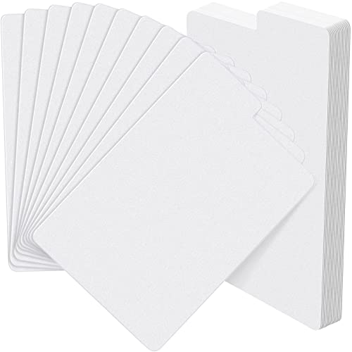 Image of Henoyso 15 Pieces Comic Book Dividers with Tab with Tabs White Frosted Card Separator Plastic Dividers for Comic Book Storage Boxes Organize Comics Efficiently in Storage Boxes, 11.22 x 7.24