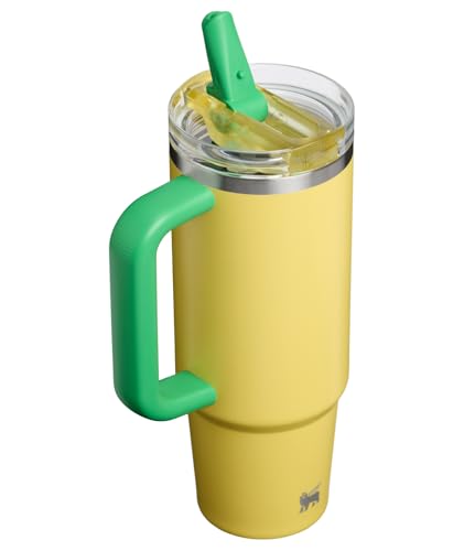 Image of STANLEY Quencher ProTour Flip Straw Tumbler with Leakproof Lid, 30 oz | Built-in Straw and Handle | Cup Holder Compatible for Travel | insulated Stainless Steel Cup | BPA-Free | Team Yellow Green