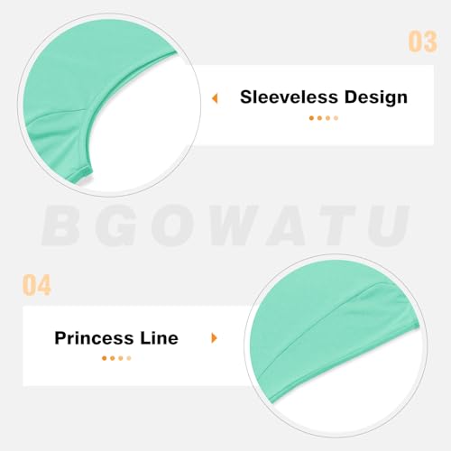 Image of BGOWATU Women's Golf Shirts Sleeveless Polo Shirts Collared 3 Buttons Tennis Tank Tops UV Protection Quick Dry