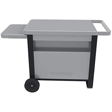 Campingaz Deluxe Trolley, Grillwagen für alle Attitude Tischgrills sowie Master Plancha und BlueFlame Plancha, Rollwagen mit Auszieh-Seitenablage und Frontfach; Trolley für Tischgrills und Plancha Cover