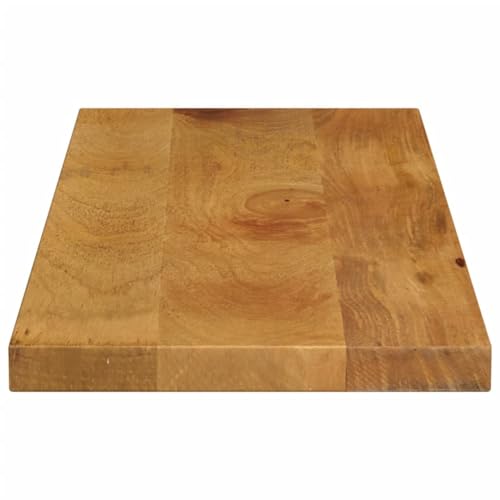 Plateau de table 90x20 cm bois de manguier aspect chêne rectangulaire - 7