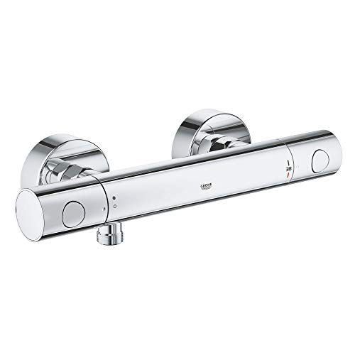 GROHE QUICKFIX, Precision Get, Miscelatore termostatico per doccia, con tecnologia Water Saving, blocco sicurezza 38°, Cromo, 34773000