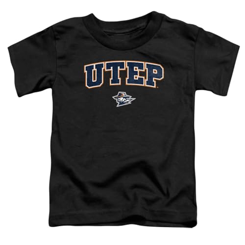 LOGOVISION The University of Texas at El Paso Arch Logo Black Kids T Shirt (3) for Toddler Boys and Girls, Black