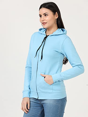 Image of Ideation Women's Cotton Full Zipper Sweatshirt Hoodies with Kangaroo Pocket