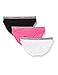 Produktbild Calvin Klein Damen Bikini 3PK Unterwsche, Schwarz/Weiß/Pink Smoothie, L