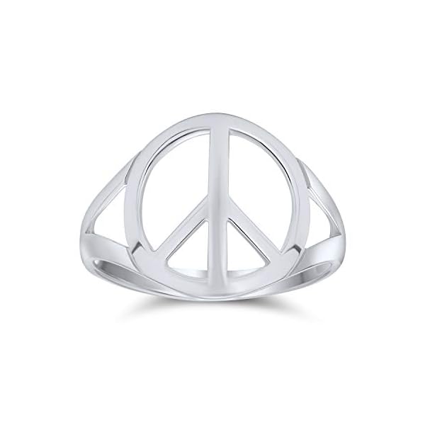 Open-Symbol-World-Peace-Sign-Ring-For-Teen-For-Women-925-Sterling-Silver-Spilt-Shank-Band Bling Jewelry Open Symbol World Peace Sign Ring For Teen For Women .925 Sterling Silver Spilt Shank Band