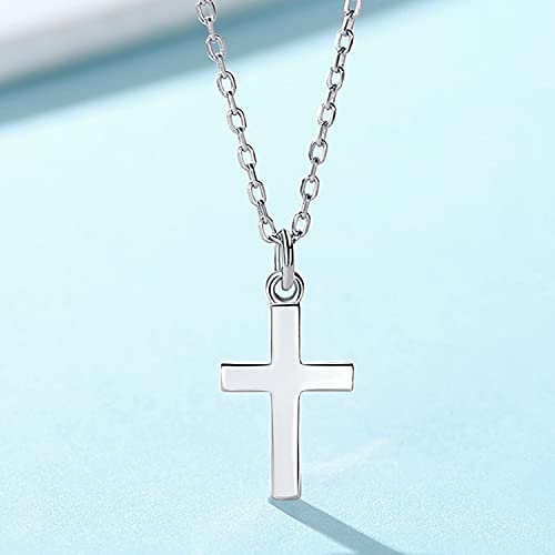 S925 Sterling Silver Tiny Cross Pendant Necklace for Women Dainty Cross Necklaces Mothers Day Birthday Gifts for Women4