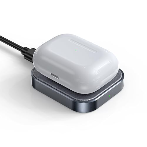 for Airpod Charger, Designed Wireless Charger for Airpods 4(ANC)/3rd/2nd Gen, for New AirPod Pro 3 (2025)/ 2nd Gen, Wireless Earbuds, Slim & Compact for Travel Home Office, (Grey)