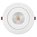 Maxxima 6 in. Rotatable Ultra-Thin Recessed LED Floating Gimbal Downlight, 1100 Lumens, 5 CCT Selectable 2700K/3000K/3500K/4000K/5000K, Dimmable White Trim, 90 CRI, IC Rated, Junction Box Included