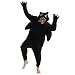 dressfan Animal Negro Dragón Siamese Pijamas Dragón Disfraz Cosplay Disfraz Navidad Halloween Pijamas Unisex Adulto Adolescente Niños (Negro, XL(70"-74"))
