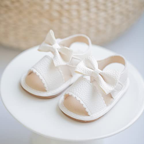 Babelvit Infant Baby Girl Boy Sandals Comfort Premium Summer Outdoor Casual Beach Shoes With Flower Bowknot Anti Slip Rubber Sole Newborn Toddler Prewalker First Walking Shoes #TOP4