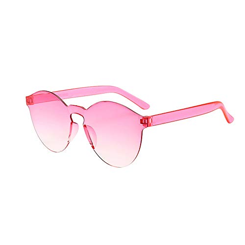 lunettes de soleil Lunettes de Soleil en Gelée de Mode Unisexe Rétro Sexy Sans Cadre Lunettes de Soleil de Plage Voyage Protection UV Lunettes Couleur Transparent Lunettes Bonbons Fantaisie (O) Cover