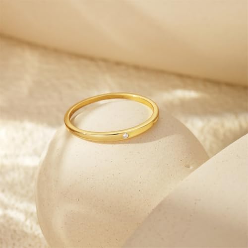 Anillo de moissanita en oro amarillo joyería duradera que no se oscurece 3
