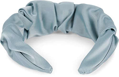 styleBREAKER Women's Headband with Shimmering Braided Surface in Ruffled Look, Hairband, Hair Accessory 04027035, Colour:Pigeon blue - Image 2