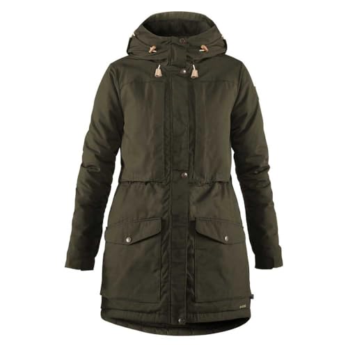 Fjällräven Damen Singi Wool Padded Parka, Deep Forest, S