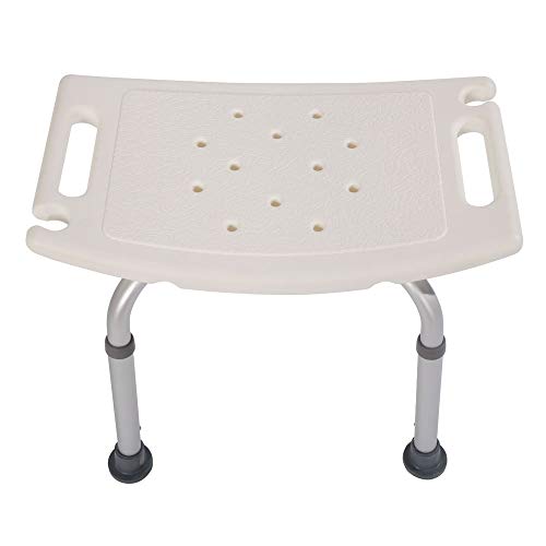 Silla de ducha antideslizante para sentarse en la ducha, taburete de baño ajustable de 7 niveles de altura para adultos mayores, máximo 450 libras