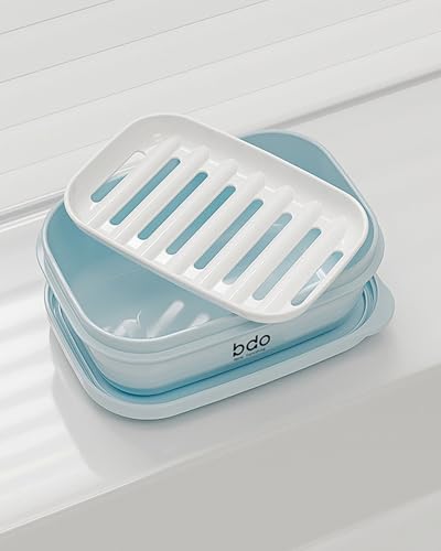 Image of PEISAINOX Travel Soap Case, Leakproof Soap Container with Lid, Portable Bar Soap Holder for Traveling, Soap Dishe for Bathroom, Shower, Gym, School, Camping, Vacation, Outdoor (White)