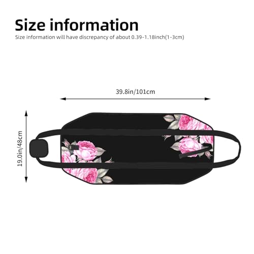 Sac de rangement étanche solide grand format motif fleurs roses intérieur