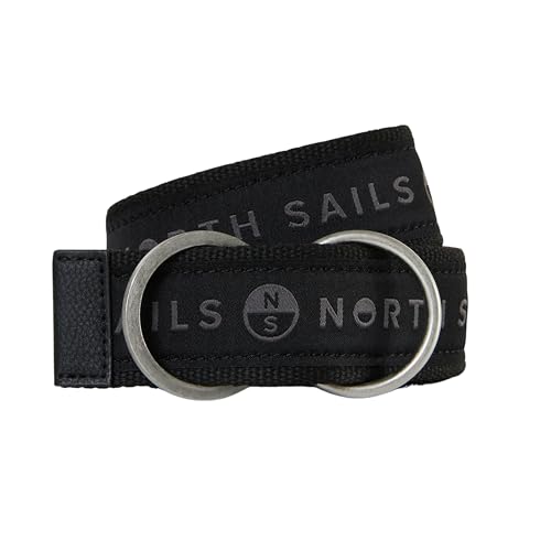 North Sails Cintura 623263 Logo All Over Uomo Poliestere Nero