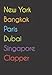 Produktbild New York. Bangkok. Paris. Dubai. Singapore. Clapper.: Funny Notebook | Journal | Diary, 110 pages, A5, lined paper. For people loving Clapper.