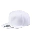 NYFASHION101 Plain Blank Flat Bill Adjustable Snapback Cap Hat - White