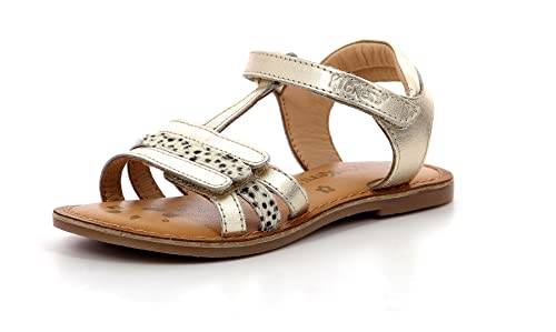 Sandales fille Diamanto couleur or pony pour les vacances d'été en taille 24