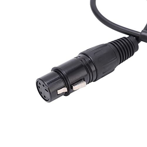 Adaptador de Auriculares para Aviación KANASI, 6pin a 5pin XLR miniatura 4
