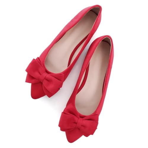 Image of TN TANGNEST Women Fashion Bowknot Flats Comfort Pointed Toe Dress Shoes
