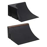 Gatuida 2 Stück Fingerboard-Hindernis-Sets, Mini-Skaterampe, Skatepark-Komponenten aus Kunststoff, Fingerboard-Rampe, Grind-Rail für den Indoor-Tisch